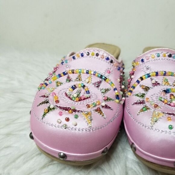 Coasters beaded slip on mules satiny - Picture 6 of 7